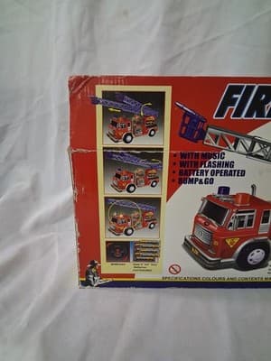 RARE Battery Operated Fire Engine Extending Ladder Music Lights New Sealed Box - Thumbnail 10