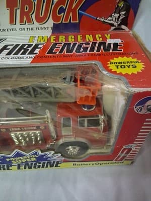 RARE Battery Operated Fire Engine Extending Ladder Music Lights New Sealed Box - Thumbnail 5