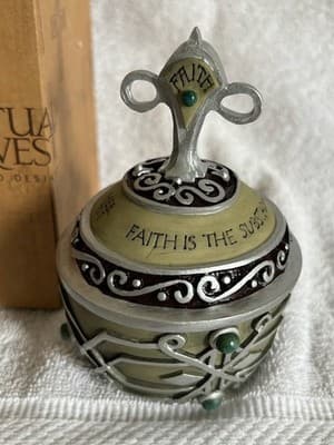 Spiritual Harvest Christian Faith Prayer Box With Lid Hebrews 11:1 - Thumbnail 3