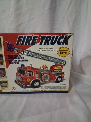 RARE Battery Operated Fire Engine Extending Ladder Music Lights New Sealed Box - Thumbnail 11