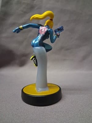Nintendo Amiibo Super Smash Brothers Zero Suit Samus Figure Wii U 3DS Switch - Thumbnail 4