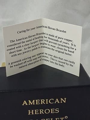 911 American Heroes Copper Promotional Cuff Bracelet Wristband - Made in America - Thumbnail 5