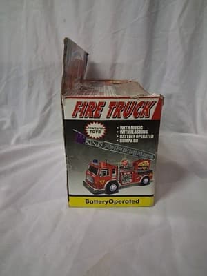 RARE Battery Operated Fire Engine Extending Ladder Music Lights New Sealed Box - Thumbnail 7