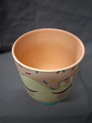 KALLA LADY Style Large Pink Ice Cream Cone Vase Votive Pop Art - Thumbnail 4