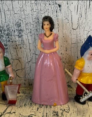 Vtg Snow White and the Seven 7 Dwarfs Cake Topper Decoration Set - Thumbnail 3