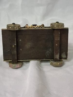 Vintage Mini Cannon Desk Display Wood Brass Decor RARE Read - Thumbnail 10