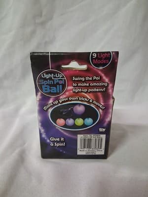 Rare LED Light up Poi Ball 9 Light Modes NEW Sealed - The Toy Network - Thumbnail 3