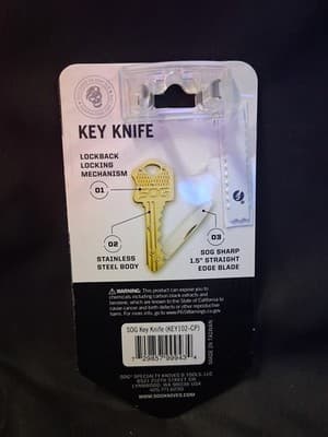 SOG Key Shaped Folding Lock Blade Knife For Pocket or Keychain Stainless Steel - Thumbnail 3