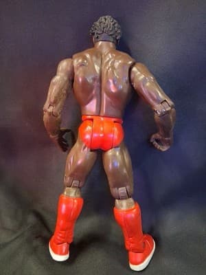 RARE WWE BOOKER T JAKKS REALSTIC WRESTLING FIGURE RED ATTIRE - Thumbnail 2