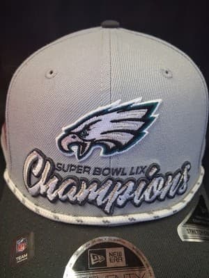 Philadelphia Eagles New Era Super Bowl 59 LIX Champions 9SEVENTY Locker Room Hat - Thumbnail 2