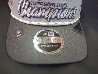 Philadelphia Eagles New Era Super Bowl 59 LIX Champions 9SEVENTY Locker Room Hat - Thumbnail 3