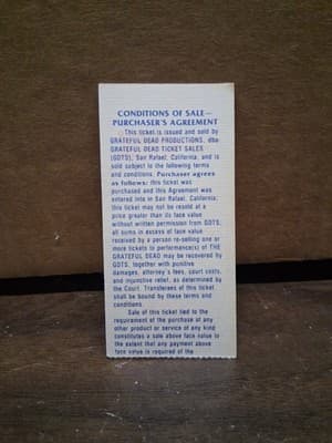 GRATEFUL DEAD / GREEK THEATRE BERKELEY ~ July 15, 1988 ~ Ticket Stub ~ EXCELLENT - Thumbnail 3
