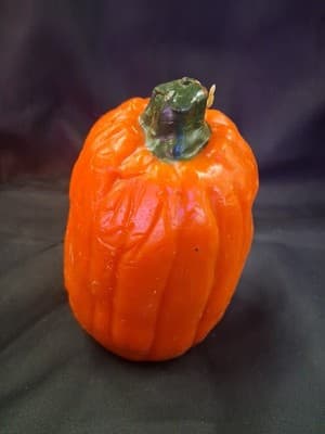 VTG Todd Masters Wax Candle Pumpkin Face ~ Oh Lantern Family Candle Hong Kong - Thumbnail 2