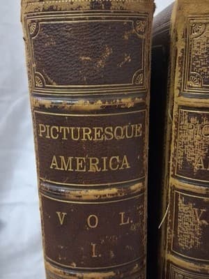 1872 Picturesque America 2 Vol Set 1ST Edition Steel Engravings + 1870s Ephemera - Thumbnail 2