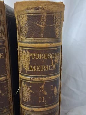 1872 Picturesque America 2 Vol Set 1ST Edition Steel Engravings + 1870s Ephemera - Thumbnail 4