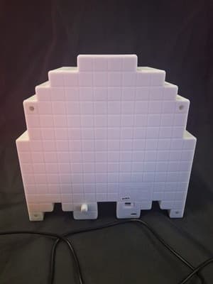 PacMan White Ghost Light Table Lamp Multi Colored Changes Colors Works USB Inc - Thumbnail 4