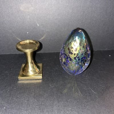 1994 GES Glass Eye Studio Art Glass Egg - Thumbnail 3