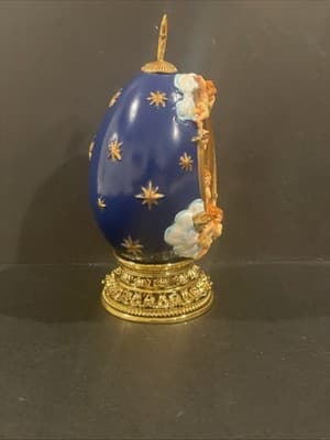 COLLECTABLE, Faberge, THE NATIVITY Egg - Franklin Mint 4-1/2” Tall x 2” Wide - Thumbnail 3