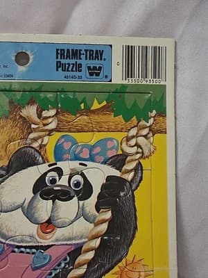 Whitman Patty Panda Frame-Tray Puzzle 12 Pieces Animals Theme 1983 vintage - Thumbnail 2