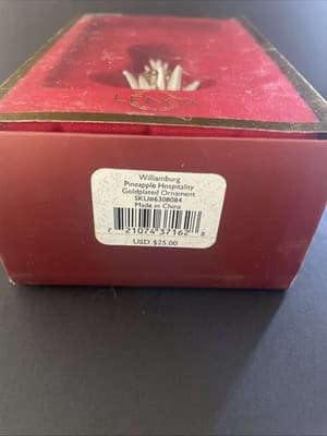 Lenox Williamsburg Pineapple Hospitality Silver-Plated Trinket Box Ornament - Thumbnail 2