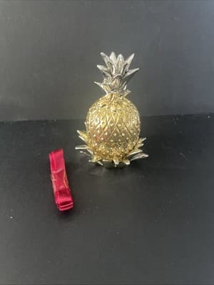 Lenox Williamsburg Pineapple Hospitality Silver-Plated Trinket Box Ornament - Thumbnail 5