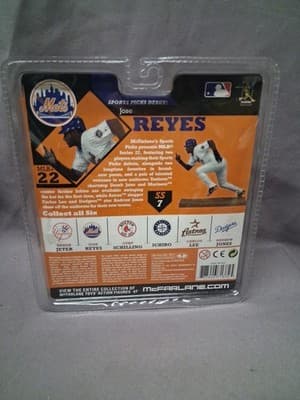 McFarlane Jose Reyes #7 New York Mets 2008 Figure MLB Series 22 NEW SEALED - Thumbnail 3