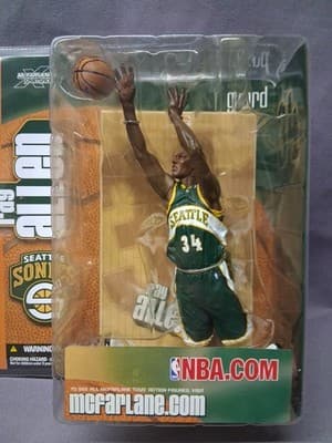 RAY ALLEN McFarlane Sportspicks NBA Series 5 Seattle Sonics Green Uniform NIP - Thumbnail 2
