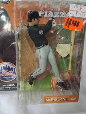 2002 McFarlane MLB MIKE PIAZZA New York METS series 1 black jersey - Thumbnail 2