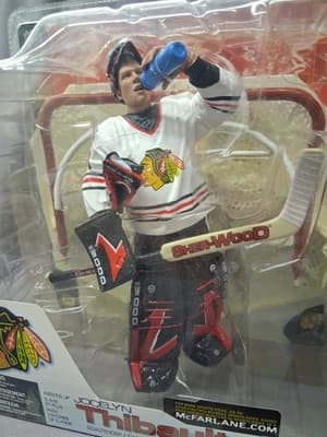 Jocelyn Thibault Chicago Blackhawks NHL McFarlane Figure NIB Goalie Series 4 NEW - Thumbnail 3