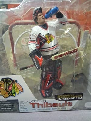 Jocelyn Thibault Chicago Blackhawks NHL McFarlane Figure NIB Goalie Series 4 NEW - Thumbnail 2