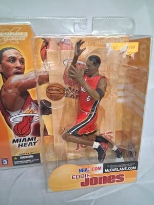 Eddie Jones McFarlane Series 3 Action Figure Miami Heat NBA Red - Thumbnail 2