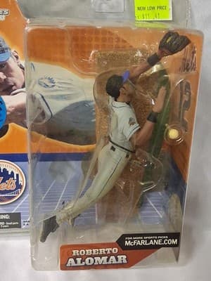 2002 MACFARLANE ROBERTO ALOMAR NEW YORK METS SERIES #3 MLB BASEBALL GRAY JERSEY - Thumbnail 2