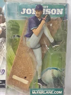McFarlane Toys MLB Series 1 Randy Johnson Action Figure Purple Diamondbacks 2002 - Thumbnail 2
