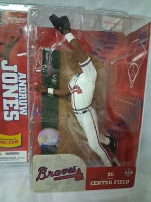 2004 ANDRUW JONES MCFARLANE MLB SERIES 9 ATLANTA BRAVES FIGURE White Uniform - Thumbnail 2