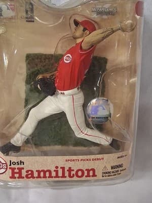 Josh Hamilton McFarlane Sports Picks Action Figure Cincinnati Reds Debut MLB 21 - Thumbnail 2