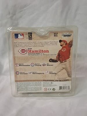 Josh Hamilton McFarlane Sports Picks Action Figure Cincinnati Reds Debut MLB 21 - Thumbnail 4