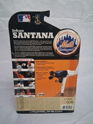 Johan Santana McFarlane MLB 2009 Wave 1 Action Figure NY METS NEW SEALED - Thumbnail 2