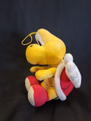 Super Mario Flying Koopa Paratroopa Turtle Plush 6" Red Shell Little Buddy GUC - Thumbnail 2
