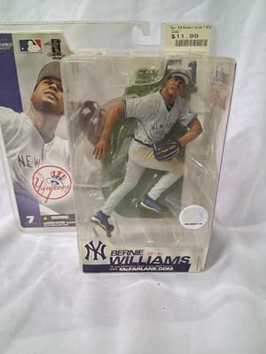 2003 McFarlane MLB Series 7 Bernie Williams New York Yankees Grey Jersey New - Thumbnail 2