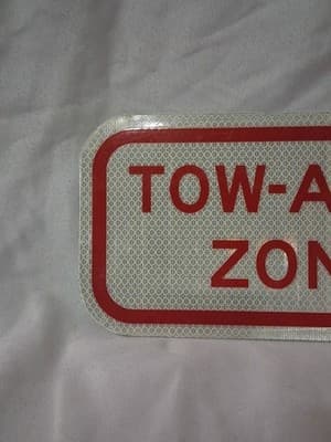 Authentic Road Street Signs 6"X12" Tow Away Zone , Unpunched No Holes - Thumbnail 2