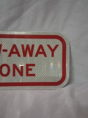 Authentic Road Street Signs 6"X12" Tow Away Zone , Unpunched No Holes - Thumbnail 3
