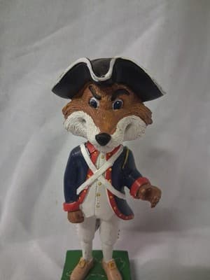 SLYDE the FOX New England Revs Revolution SGA MLS Mascot Bobblehead No Flag Pole - Thumbnail 2