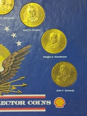 Shell Oil Presidential Collector Coins 1992 8 Coins Complete - Thumbnail 2