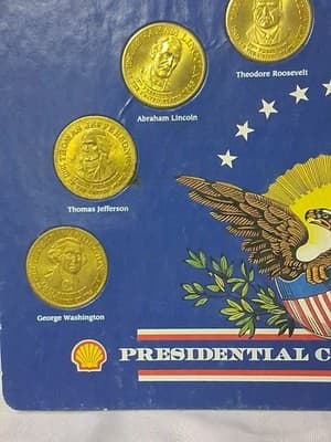 Shell Oil Presidential Collector Coins 1992 8 Coins Complete - Thumbnail 4
