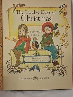 1963, "THE TWELVE DAYS OF CHRISTMAS" A CHRISTMAS CAROL A Little Golden Book - Thumbnail 7