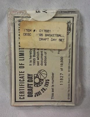 1995 CLASSIC "BASKETBALL DRAFT DAY SET" LIMITED EDITION #/19,500 FACTORY SEALED - Thumbnail 2