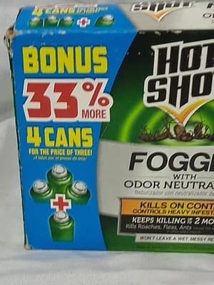 4-pack HOT SHOT Fogger with Odor Neutralizer Insect Killer Roach Ant Flea Spider - Thumbnail 2