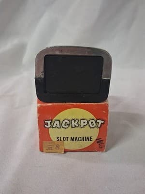 Vintage Tiny One Arm Bandit Fruit Machine Toy Made In Hong Kong, With Box Rare - Thumbnail 8