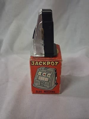 Vintage Tiny One Arm Bandit Fruit Machine Toy Made In Hong Kong, With Box Rare - Thumbnail 7