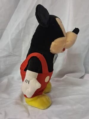 VINTAGE MICKEY MOUSE DOLL 14" WITH SUSPENDERS/BLUE BOW - Thumbnail 5